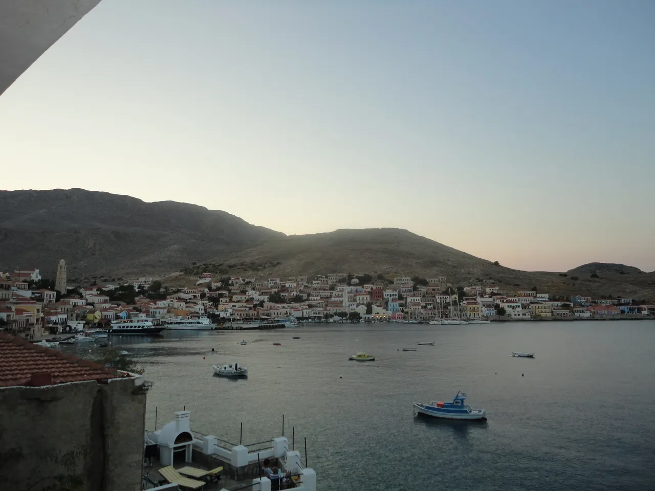 Chalki houses panoramic view