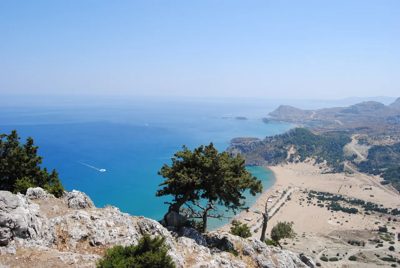 Panagia tsampika beach view from above