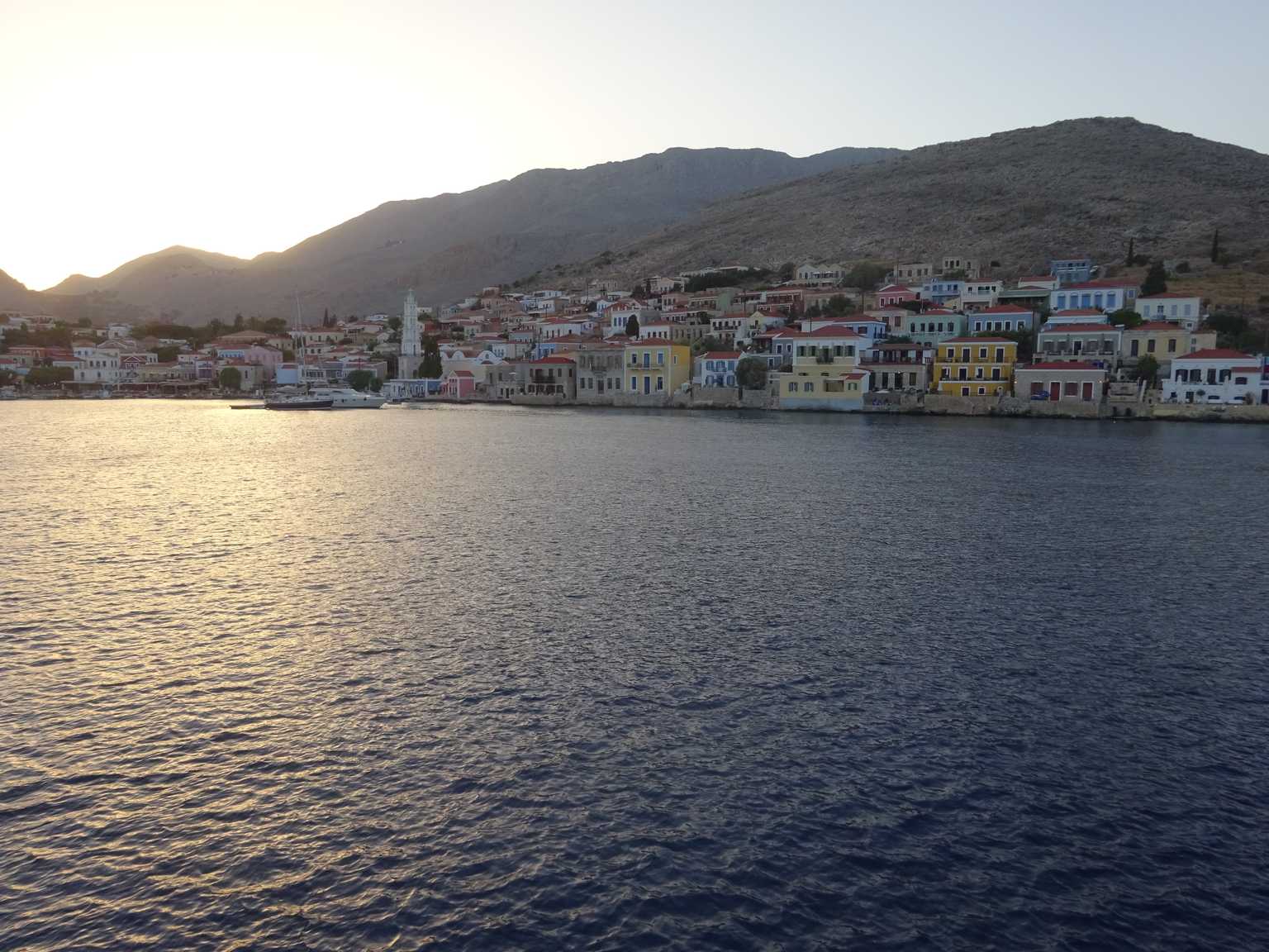 chalki island when entering with boat