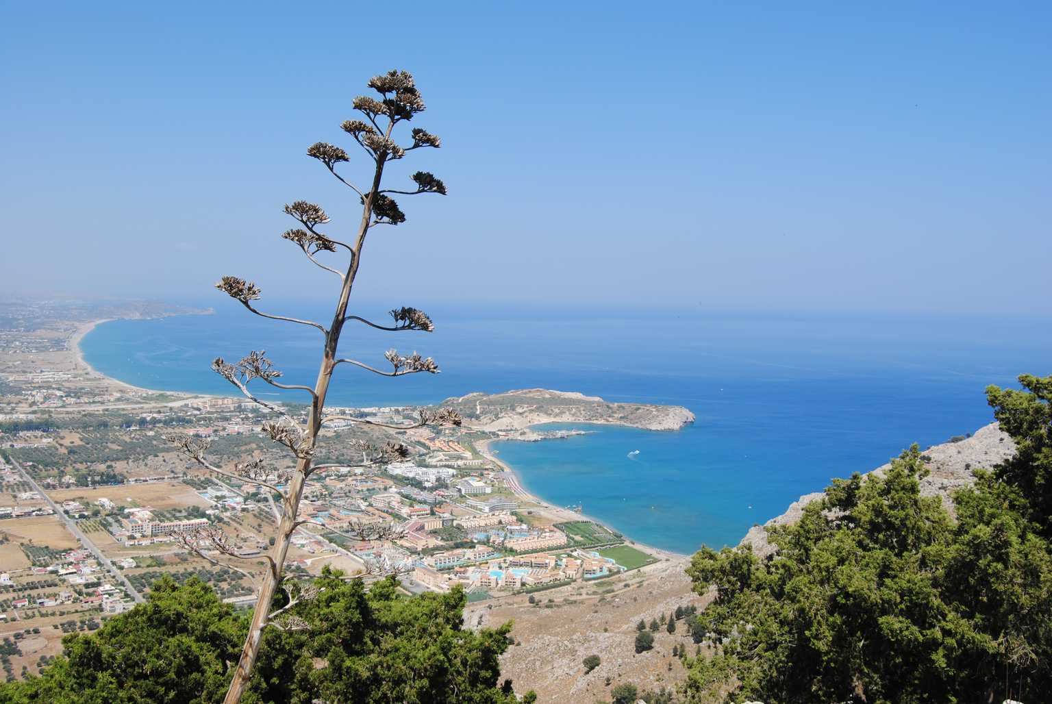 panagia tsampika north side view from above