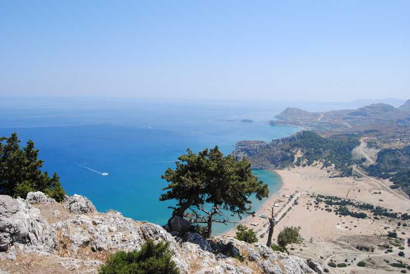 panagia tsampika beach view from above