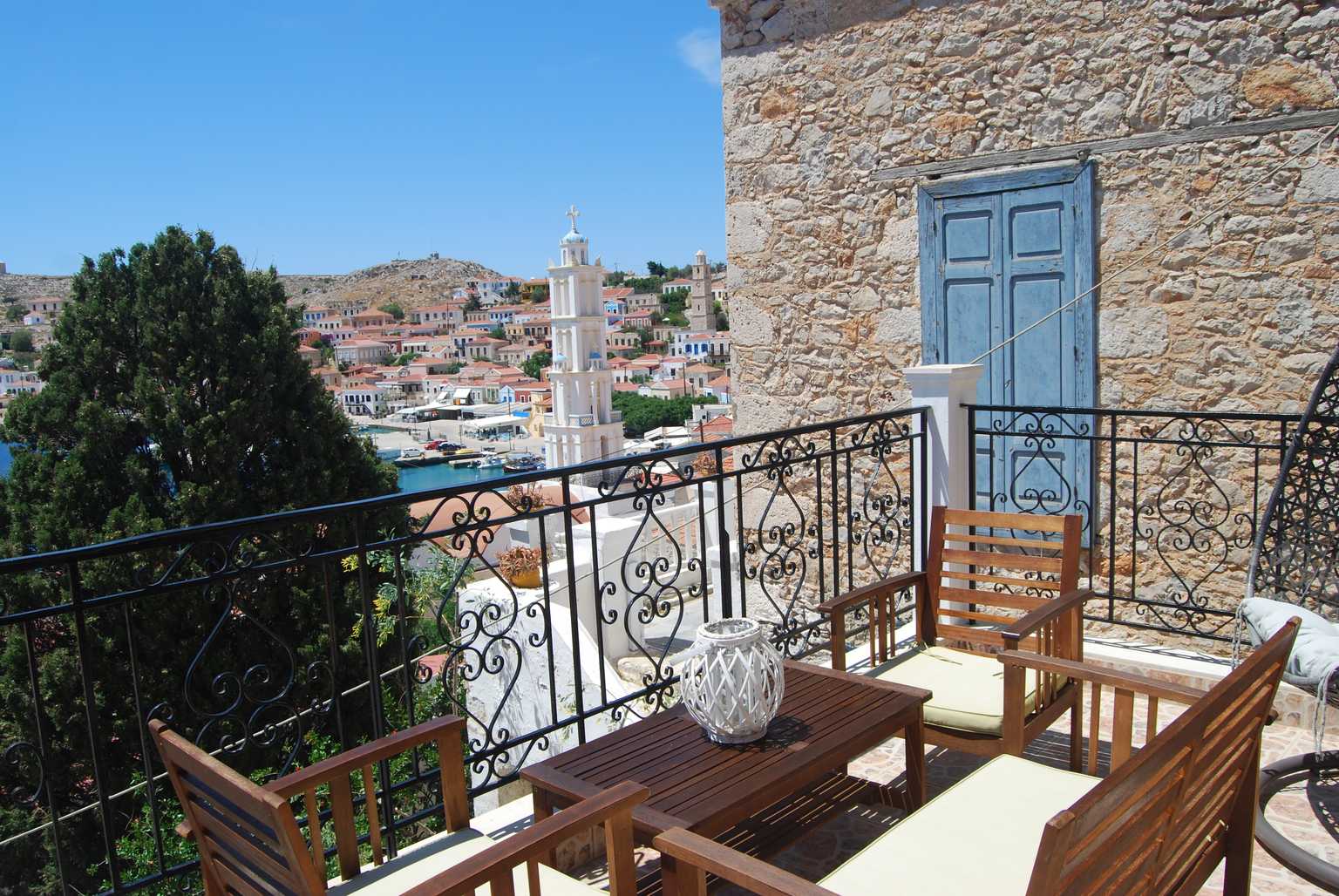 villa elena balcony view and furniture